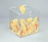 799198341025 Clear Acrylic Ballot Box Cube With Hinged Lid