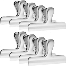 8 Pack Stainless Steel Clips Grips For Chip Bags 4 Inch Width Danzix Durable P
