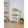 813831020617 Trinity White Wooden Kitchen Cart