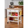 813831020631 Trinity White Wooden Kitchen Cart Wtih Drawers And