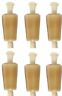 8370-6-tan Ceramic Wine Bottle Candle Tan With Cotton Wick 703610235557