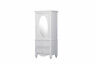 Hm-8470-445 8470-445 Delacora White Sweetheart Wide Hardwood Armoire With Mirror 605876173645