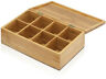 866208 Tea Box Solid Lid Bamboo Wood Organizer Display 7031108866208 866208 Tea Box Solid Lid Bamboo Wood Organizer Display 7031108866208