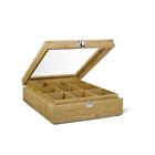 8711871352311 Bredemeier Tea Box Compartment With Window Bamboo