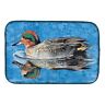 8830ddm  Carolines Treasures Teal Duck Dish Drying Mat Multicolor 652259237418