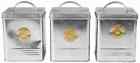 887530009938 Mind Reader Piece Galvanized Metal Round Canister Set