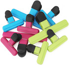 Hu08-03 9 Pack Large Chip Bag Clips Assorted Sizes Food Plastic Heavy Seal Gri