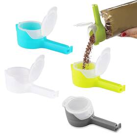 Absok 414825637785 Food Storage Sealing Clips With Pouring Spouts Bag For Kitchen