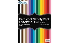 Accent Design Paper Accents Adp8511.1104 Variety Pack 8.5 Inch X 11 72pc 65 Lb Essential Colored Cardstock