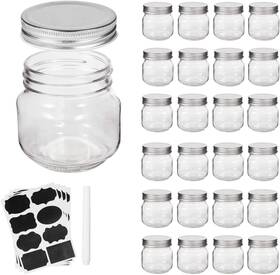 Accguan 757347199620 Mason Jars Glass Jar 8oz With 29 Count Pack Of 1 Clear Sliver Accguan 757347199620 Mason Jars Glass Jar 8oz With 29 Count Pack Of 1 Clear Sliver