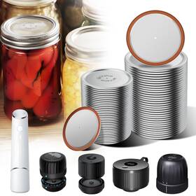 Ca-gz-001 Acrxoh Mason Jar Lids 48 Pack 24 Wide Mouth Regular Canning Vacuum