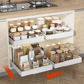 Cgsn-a01 Acztne Pull Out Cabinet Organizer Sliding Drawer Shelf For Kitchen And Bathroom Cabinets