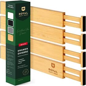 Adjustable Bamboo Drawer Dividers Organizers Expandable Organization