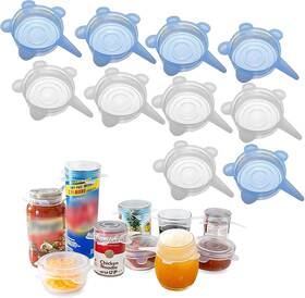 K-sl-37 Adpartner Silicone Can Lids Blue And Clear - All 2.6in Fit For 2.4ftft 3.2ftft