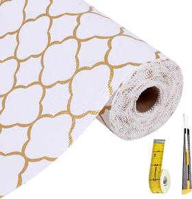 Adwann 313057489446 Shelf Liners For Kitchen Cabinets 12in X 20ft Non Adhesive Drawer Liner Gold Qua