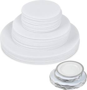 Aemygo 711181934335 100 Pack Thick Felt Plate Dividers 3 Sizes China Dish Separators Protectors Soft