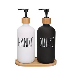 Afoobezos 750439102256 Dish And Hand Soap Dispenser Set Soaps Hands Dispensers H