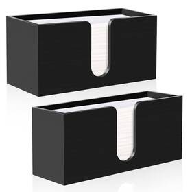 Lx031391771 Aforoeoa 2pack Black Paper Towel Dispenser Countertop Wood Holder For Bat