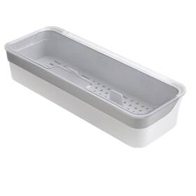Lj-072-clear Aiyoo Plastic Kitchen Drawer Organizer With Lid And Drainer Stackable Utensil Holde