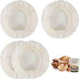 8uh3vdhx Aiyorse 613919 1 4 Pack Sourdough Starter Jar Covers Cloth Reusable Linen Elastic 4pcs