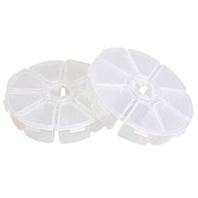 All In One 636875367377 3pcs Round Clear Plastic Storage Box Bead Organizer Display Contai