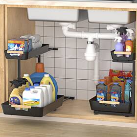 Zwj02b Alldrmtrue Under Sink Organizers And Storage 2 Pack Bathroom Cabinet Organizer Height