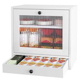 Mt-brd008-wh Alpeir Wooden Bread Box For Kitchen Countertop Large Capacity With Ventilati