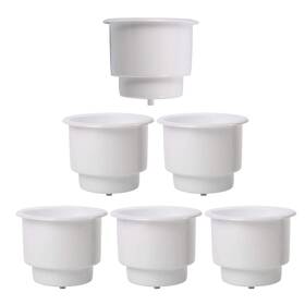 0003-0010 Amarine Made 6pcs Recessed Drop-in Plastic Can Holder With Drain For Boat Rv Car