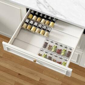 Csrac006usam06 Ambird Spice Drawer Organizer 4 Tier-2 Set Clear Rack Tray Expandable Csrac006usam06 Ambird Spice Drawer Organizer 4 Tier-2 Set Clear Rack Tray Expandable