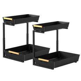 Cgsna-01 Amedele 2 Pack Under Sink Organizer Tier Pull Out Adjustable Height Cabinet S