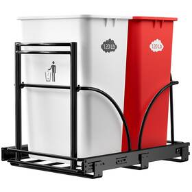 Am003 Amener Dual Under Sink Trash Can Heavy Duty Pull Out Cabinet Fits 2 Am003 Amener Dual Under Sink Trash Can Heavy Duty Pull Out Cabinet Fits 2