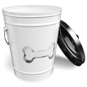 A7yy022br Amici Pet Bone Zentangle Food Large Metal Storage Bin Small