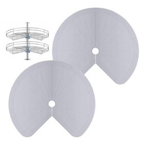 Amztolife Cgd01 Lazy Susan Silicone Shelf Liner Non-slip Dual Tier Pie Cut Liners For Kitchen