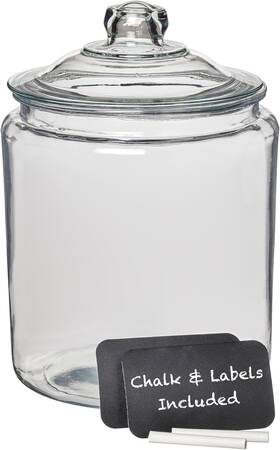 Anchor Hocking 076440147834 Heritage Hill Glass Jar With Lid 2 Gallon Set Of 1 Clear