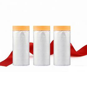 Rk-mt01-3 Andech Clear Self-adhesive Painters Plastic Roll 3.6ft X 65.6ft 3rolls Residue-fre