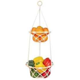 Mhb-001 Anroye 2 Tier Macrame Hanging Fruit Basket Boho Vegetable Holder For Kitchen