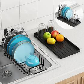 Ddr-219 Antopy Sink Dish Drying Rack - Expandable Small Over Sinks With Sil