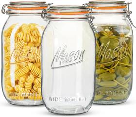 Anwoi 768641807654 Wide Mouth Mason Jars 64 Oz 3 Pack Half Gallon Glass Jar With 64oz 3pack