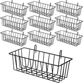 654961  Aojsup 1 Lerzhfyy 10 Pcs Hanging Wire Baskets For Organizing - Metal Basket Storage With W