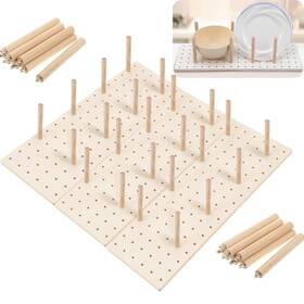 9xibl4mx Aojsup 672425 1 3 Pcs Wood Pegboard Drawer Organizer With 24 Pegs Wooden Peg Board She