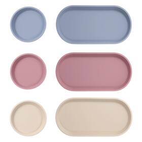 Aojsup 701867 1 Qawfzvjo 6 Pcs Blue Ginkgo Mini Silicone Trays Easy-clean Organizers For Bathroom Kit