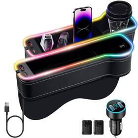 Yjxr-123 Aorsnlar Led Car Seat Gap Filler Organizer With 10 Light Music Rhythm M