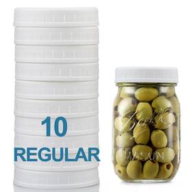 10xiaobai Aozita 10 Pack Regular Mouth Mason Jar Lids For Ball White