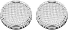 685033 Apausvcm 2 Pack 304 Stainless Steel Sprouting Lids Set Mason Jar Silver 685033 Apausvcm 2 Pack 304 Stainless Steel Sprouting Lids Set Mason Jar Silver