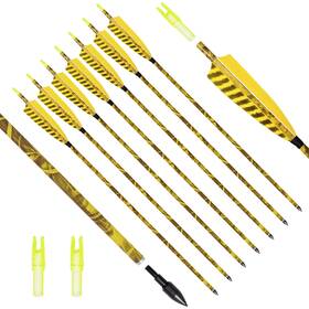 Archery Sharly 602938362719 31inch Carbon Arrow Practice Hunting Arrows Camo Turkey Feather F... Fast Ship