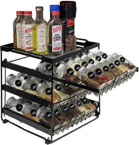 Abr-srb-03 Artibear Desktop Pull Out Spice Rack Organizer For 54 Standard 4-ounce Jars
