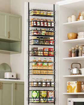 Apo-8b Asoibopi 8-tier Adjustable Over The Door Pantry Organizer With 2 Sets Hooks Fits Most Apo-8b Asoibopi 8-tier Adjustable Over The Door Pantry Organizer With 2 Sets Hooks Fits Most