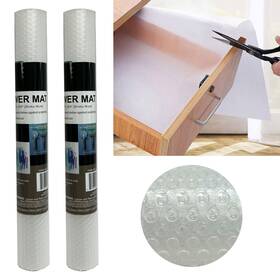 Ap69335-style1-2pc Atb 2 Rolls Waterproof Clear Shelf Drawer Liner Cabinet Non Slip Grip Mat 12 Inch X30