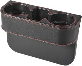 Atmomo 608442330954 Black Multifunctional Car Cup Holder Seat Organizer Gap Filler Bottle Phone