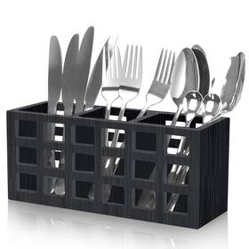 Ayiaren 753215484928 Farmhouse Wooden Silverware Utensil Caddy Cutlery Holder Organ